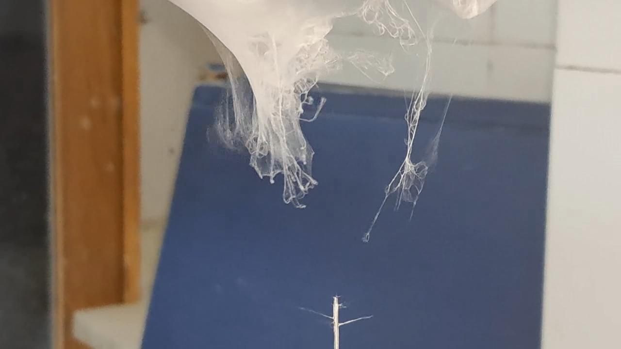 Electrospinning: Solutions of Polystyrene and Polyvinylidene Difluoride in Dimethylformamide